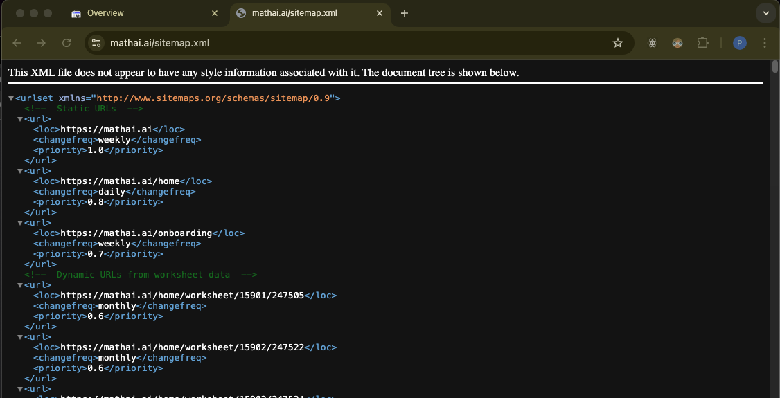 Dynamic Sitemap